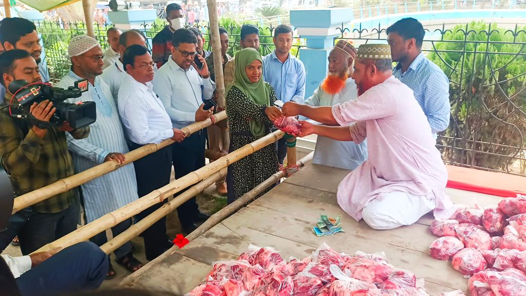 ময়মনসিংহে ৫৫০ টাকায় মিলছে গরুর মাংস