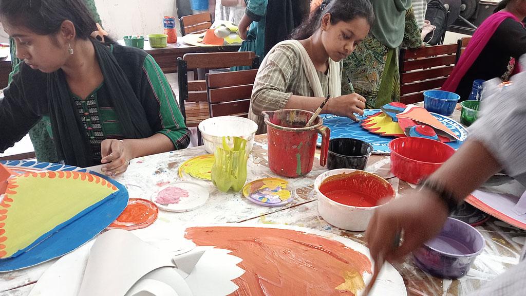 জাককানইবির চারুকলা অনুষদে চলছে বাংলা নববর্ষবরণের প্রস্তুতি