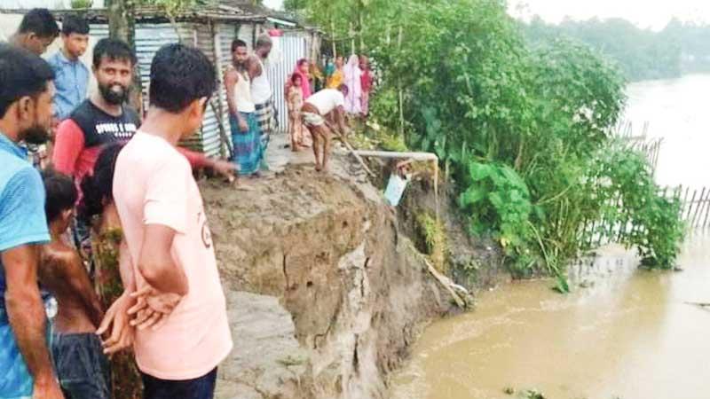 ইসলামপুরে ভাঙনে বিলীন অর্ধশতাধিক বাড়ি