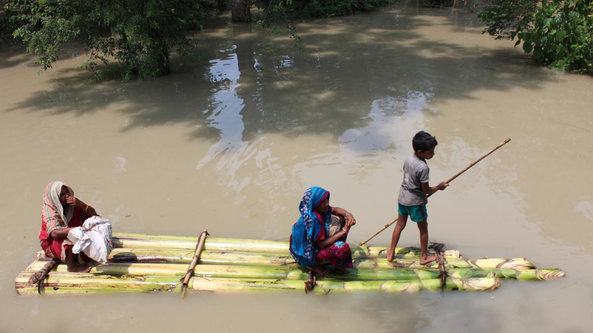 রৌমারীতে বন্যায় নদীভাঙন, ১১ বাড়ি বিলীন