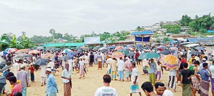 দ্রুত মিয়ানমারে প্রত্যাবাসনের দাবিতে রোহিঙ্গাদের সমাবেশ