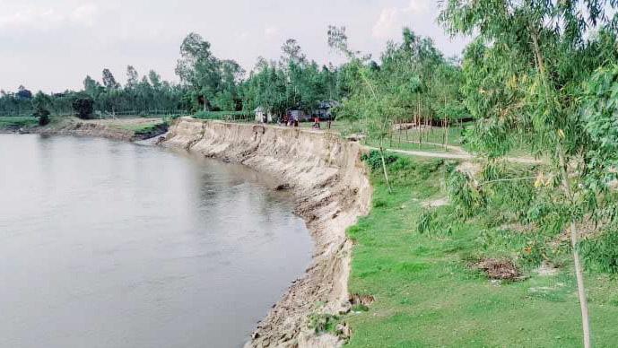 চিকলী নদীতে বিলীন রাস্তা