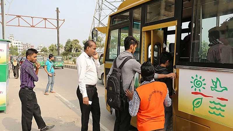 হাতিরঝিলের চক্রাকার বাসের ভাড়া বাড়ল