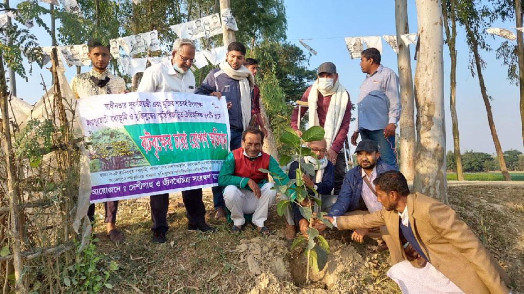 বধ্যভূমিতে বটগাছের চারা রোপণ