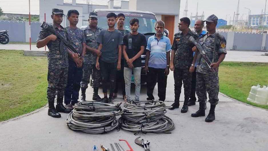 রামপাল তাপবিদ্যুৎ কেন্দ্রে চুরি হওয়া ২৬৩ কেজি তারসহ আটক ৩