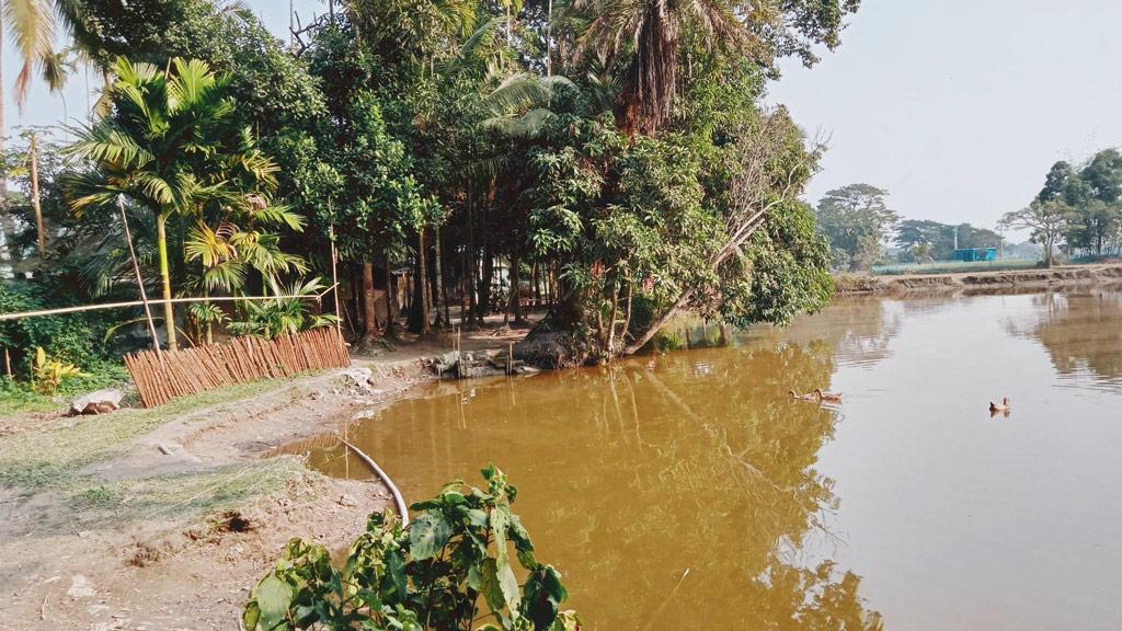 নেত্রকোনায় হালট ভেঙে পুকুরে, চলাচল ব্যাহত