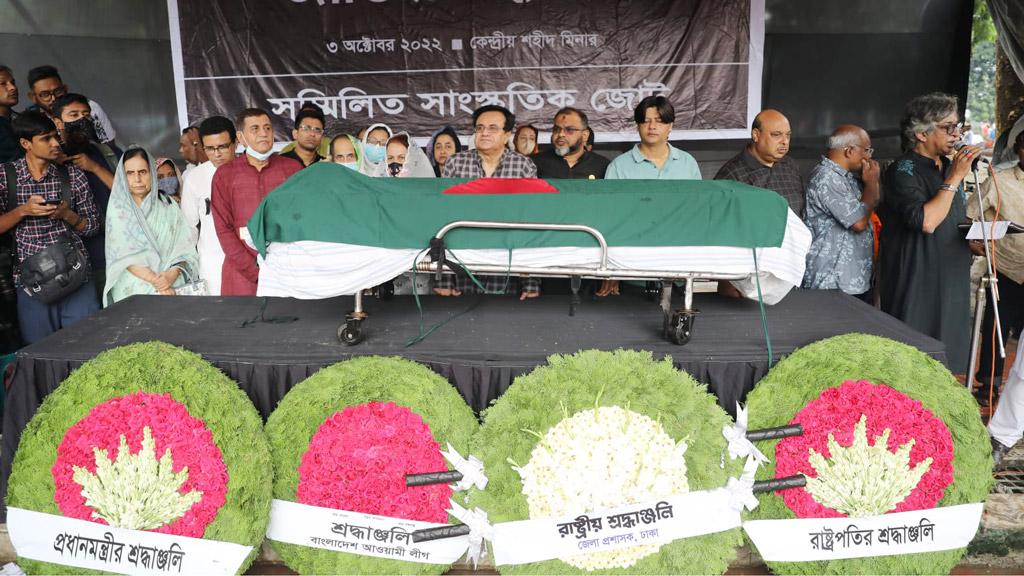 তোয়াব খানের মরদেহে সর্বস্তরের মানুষের শ্রদ্ধা, বিকেলে দাফন বনানী কবরস্থানে