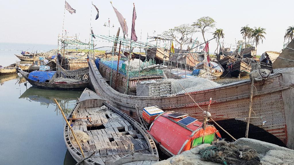 ২ মাসের নিষেধাজ্ঞা কাটিয়ে মাছ ধরতে গেলেন লালমোহনের জেলেরা